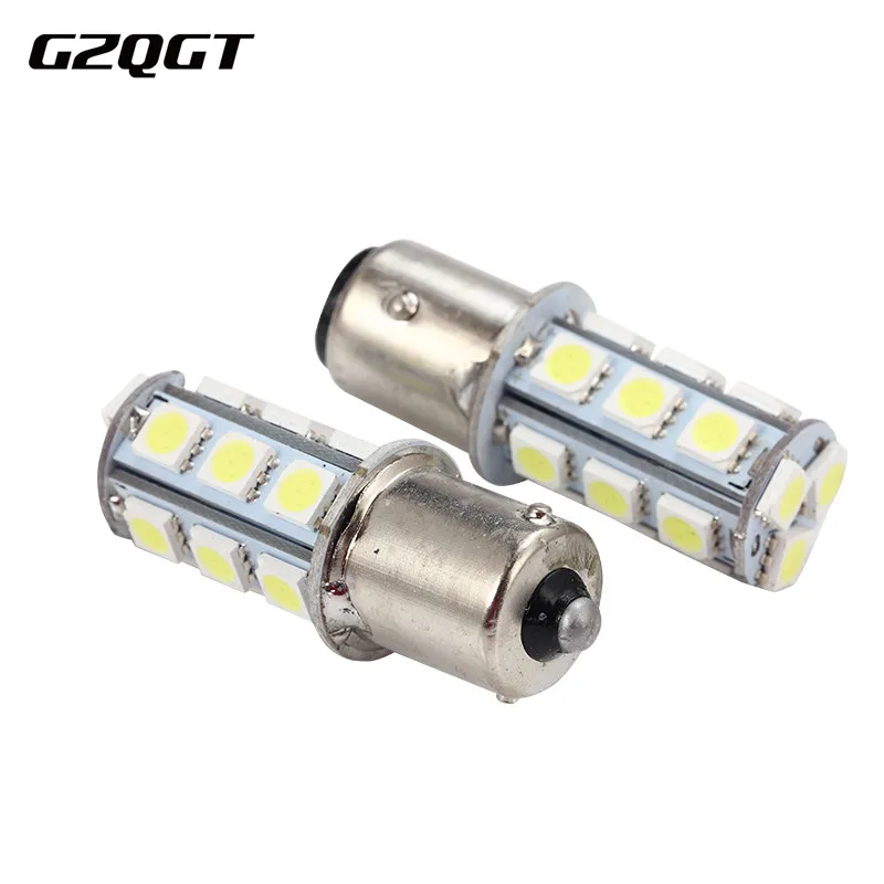 100x автомобиля 1156 1157 P21W P21/5 Вт BA15S bay15d 18 SMD 18SMD светодиодный 5050 12 V S25 Автомобильный свет светодиодный 5050 Светодиодные лампы для автомобильных фар, светодиодное освещение автомобиля