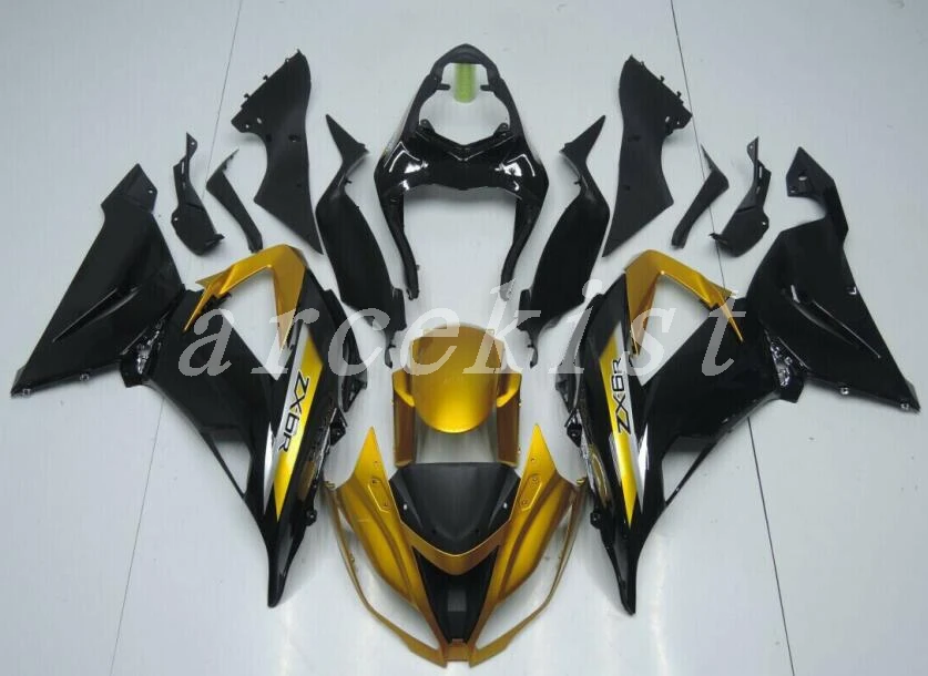 

New Abs Fairings Kit Fit for kawasaki Ninja ZX6R 636 599 2013 2014 2015 2016 6R 13 14 15 16 17 ZX-6R Bodywork set Custom golden