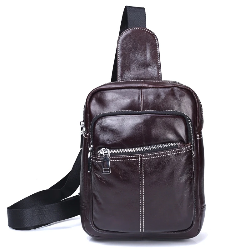 

Genuine Leather Bag Men Messenger Bags Brand Small Shoulder Crossbody Bag for Man Belt Waist Pack Men's Leather Chest Bag