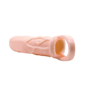 Extended Male Masturbator Condoms Vibrator for Men Penis Sleeve Enlargement Adult Sex Toys Erotic Intimate Goods Products Shop 5