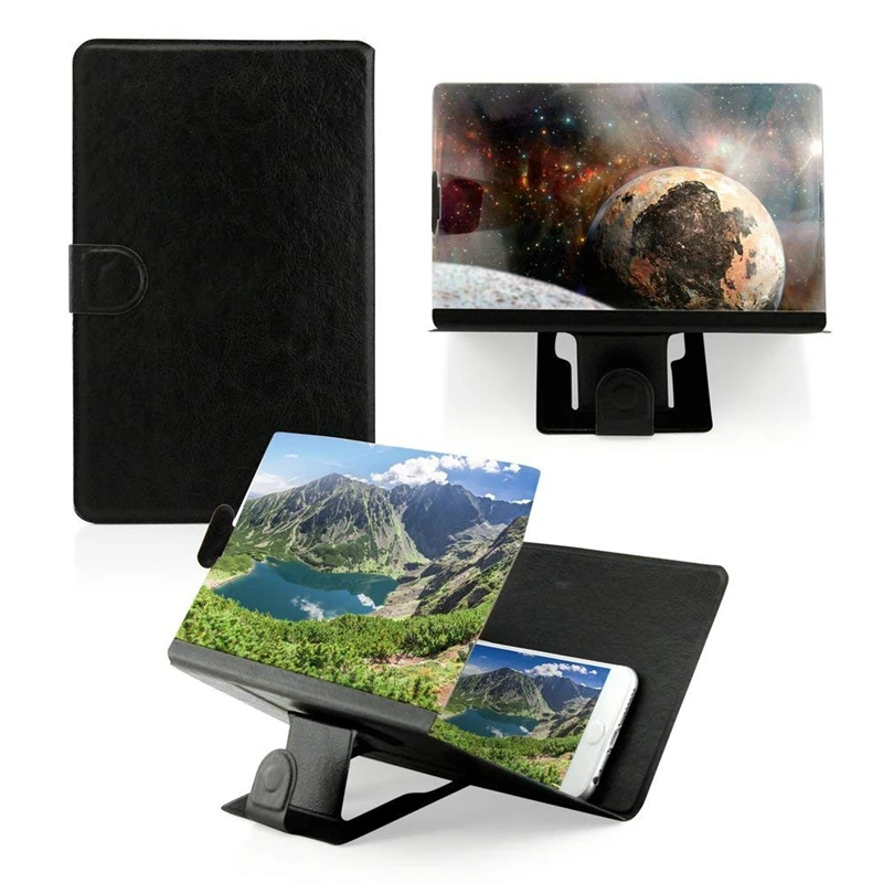 Phone Screen Magnifier Cellphone Projector Enlarged Amplifier Mobile Bracket Desktop Holder 3D HD Movie Video Stand For Phone