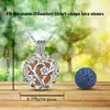 EUDORA 14mm Peach blossom Tree Ball Pendant Aromatherapy locket Diffuser Necklace fit Volcanic Lava Stone Ball Fine Jewelry K307 2