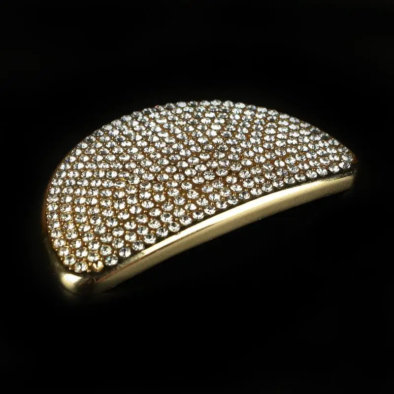 Bling пассажирские подсветки перчаточного ящика Ручка Стикеры хранения застежка ручной Стикеры кристаллы наклейка для Mini Cooper, Countryman, R60 R61 - Название цвета: Золотой