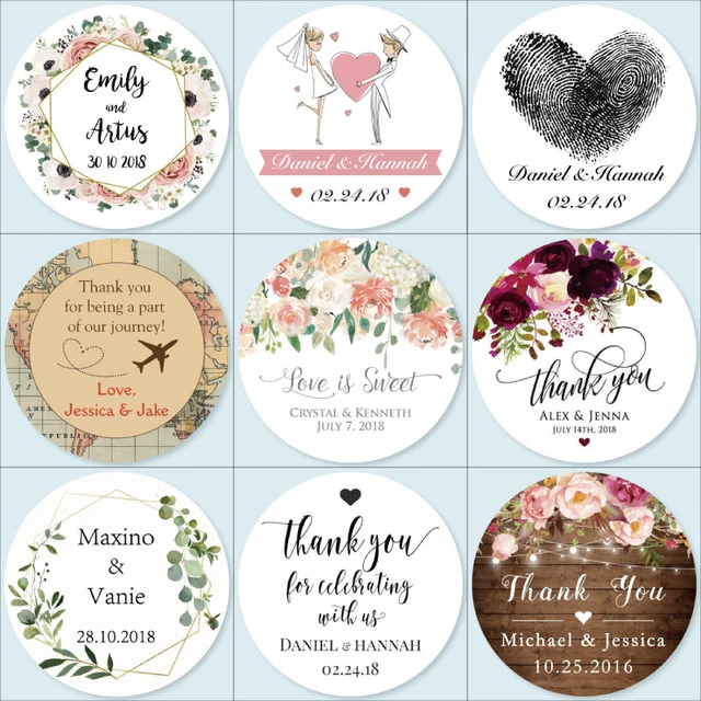 100 Pieces. Customized Wedding Stickers, Invitations Seals, Favors Labels,  Add Your Photo, Picture, Text, Personalised, Custom - AliExpress