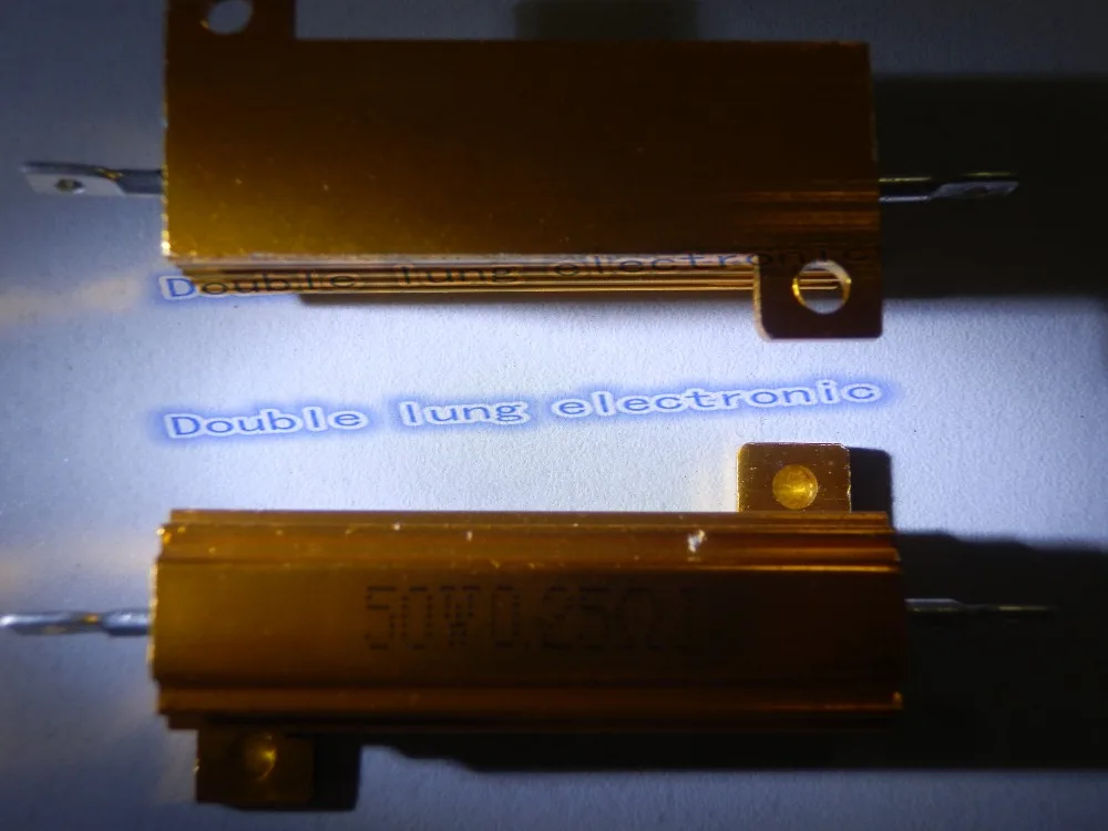 

2PCS/LOT RX24 50W Watt 0.22R 0.25R 0.33R 0.4R 0.47R 0.5R 0.6R 0.8R Ohm LED load resistor Aluminum Case Wirewound Resistor