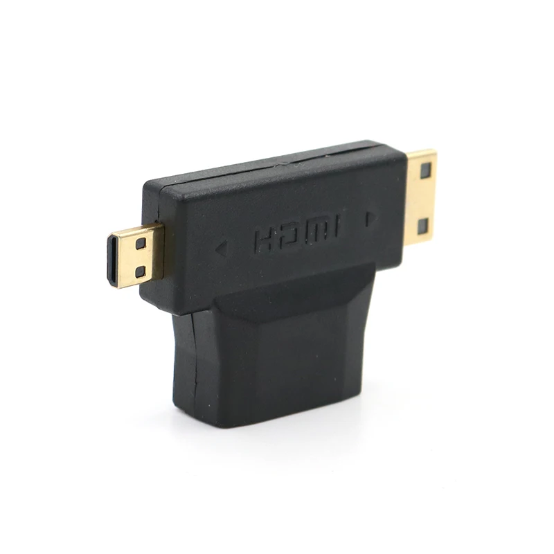 

3 in 1 Mini HDMI Male Micro HDMI male to HDMI Female Converter adapter for tablet pc tv mobile phone HDMI adapter