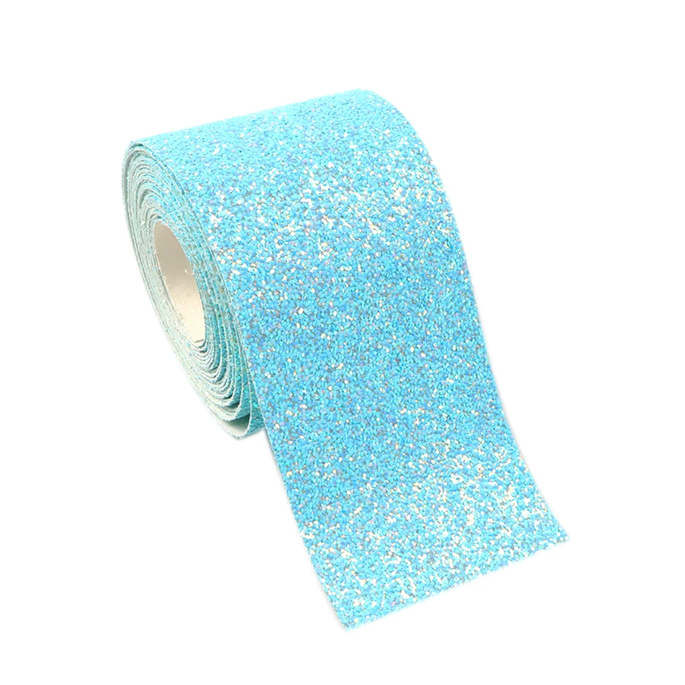 

David accessories 3"75mm glitter faux artificial Synthetic leather ribbon 5yds,DIY handmade,wedding gift wrapping,5Yc6275
