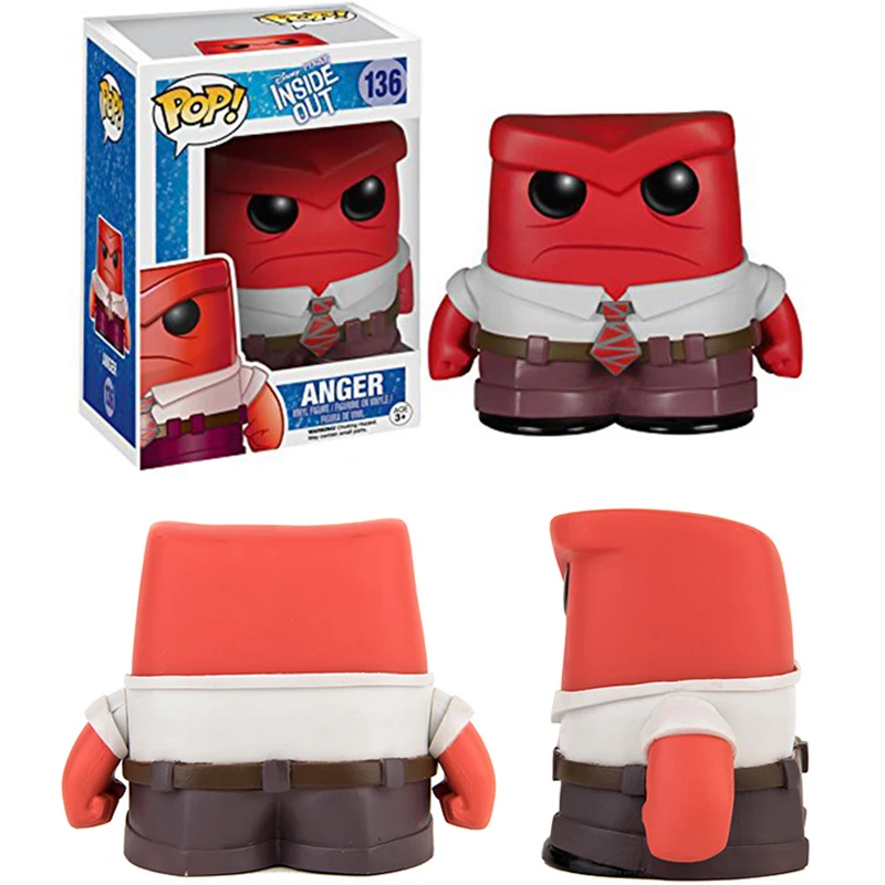 FUNKO POP disney фильм Pixar Inside Out& Anger 136# виниловые фигурки Коллекция Модель игрушки для детей рождественские подарки