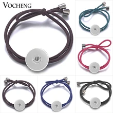 Женские эластичные резинки для волос Vocheng на кнопках, 5 цветов, 18 мм, ювелирные изделия для волос, NN-546