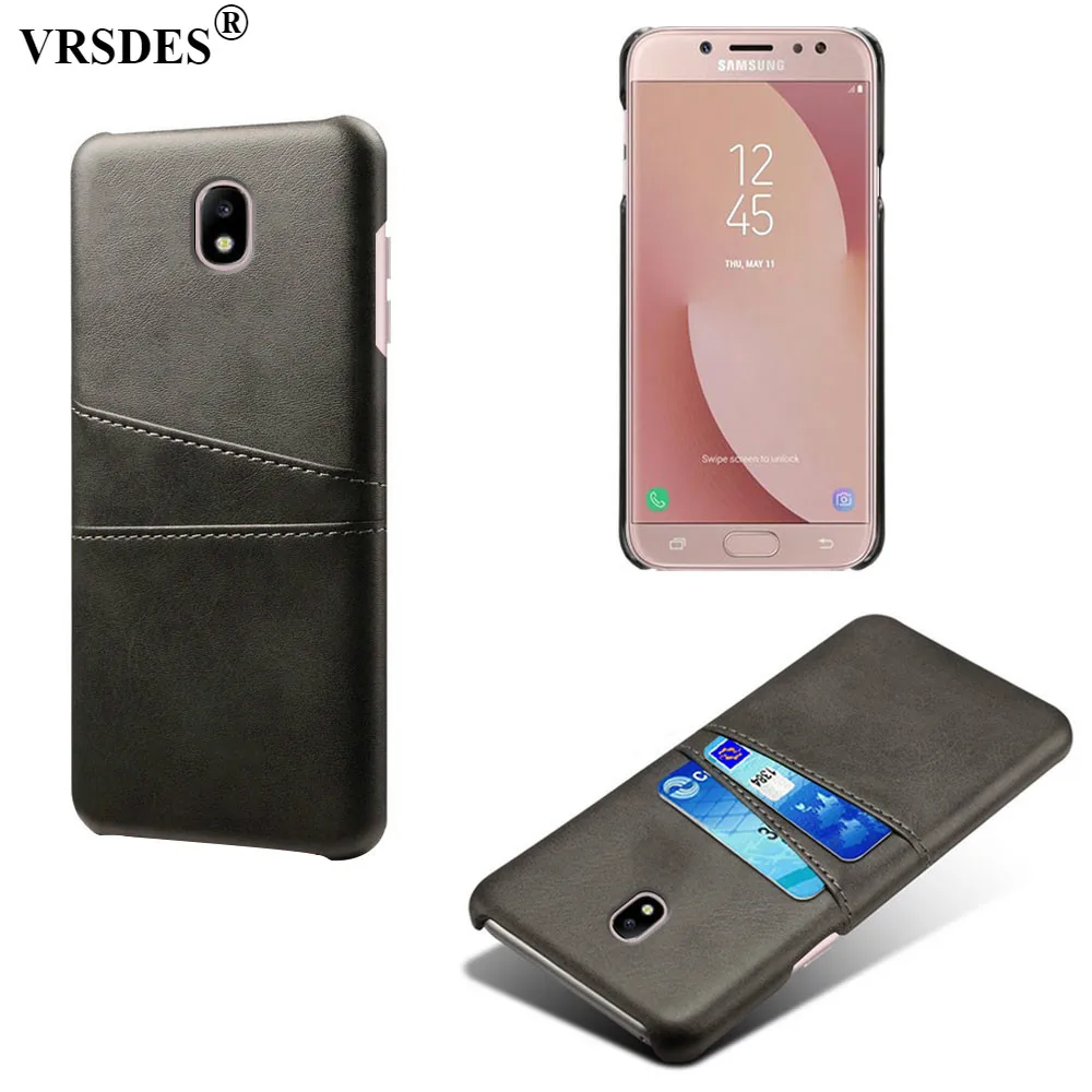 

For Samsung Galaxy J3 J5 J7 Pro 2017 Case Retro PU Leather Card Slots Wallet Case For J330 J530 J730 Cover Fundas For SM-J730