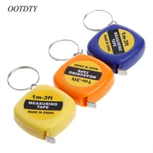 OOTDTY легко Выдвижная измерительная рулетка мини портативный выдвижной функциональный брелок 1 м/3 фута