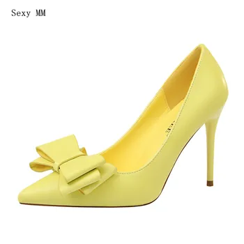 

Summer High Heels Women Pumps Stiletto Thin High Heel Shoes Pointed Toe Woman Party Wedding Shoes Kitten Heels Plus Size 34 - 43