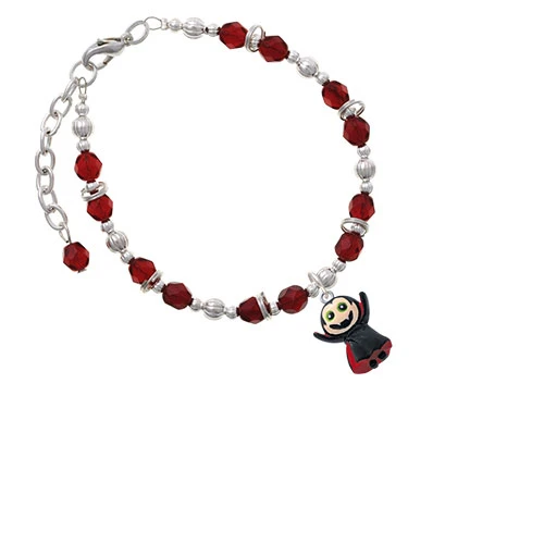 Resin Vampire Maroon Beaded Bracelet