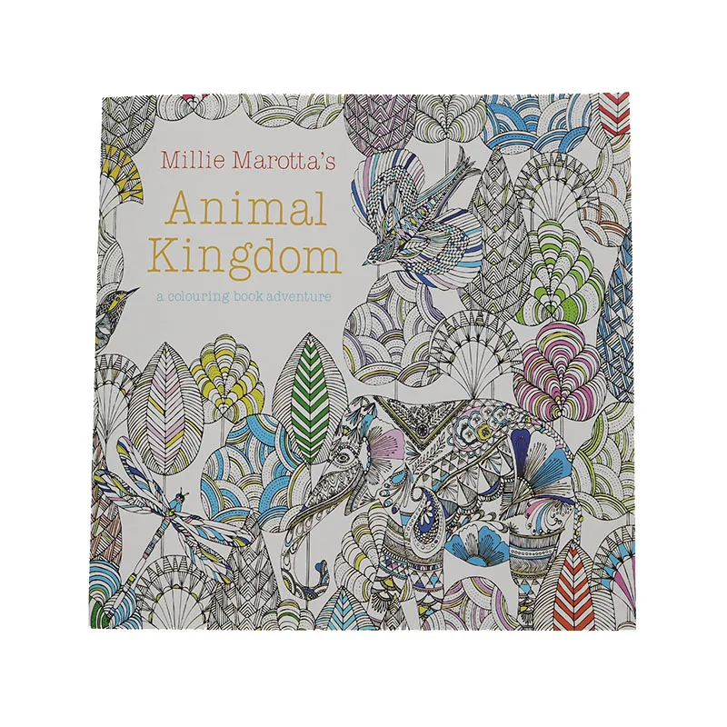 24 Pages English Animal Kingdom Graffiti Coloring Book Adult Children Drawing Sketch Coloring Book School Office Stationery Notebooks Aliexpress