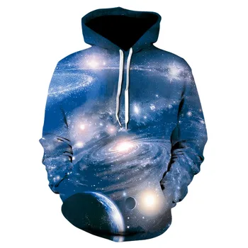 

Galaxy space galaxy fashion men's/women's 3D jerseys printed hoodies thin hoodies extra size free shipping
