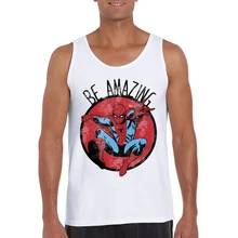 Новейшая мода Be Amazing Design Мужские майки с принтом Человека-паука классная мужская Футболка повседневный жилет с круглым вырезом