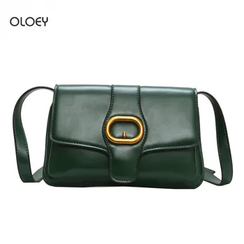 

OLOEY New women's fashion envelope bag Round lock clutch bag PU leather simple shoulder Messenger bag Star square bag