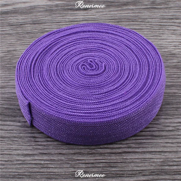 purple 10 метров, 20 цветов, эластичный тканевый светильник, боковая лента, нейлоновая резинка для волос, аксессуары для девочек, аксессуары для одежды, 1,5 см, SX284 - Цвет: purple