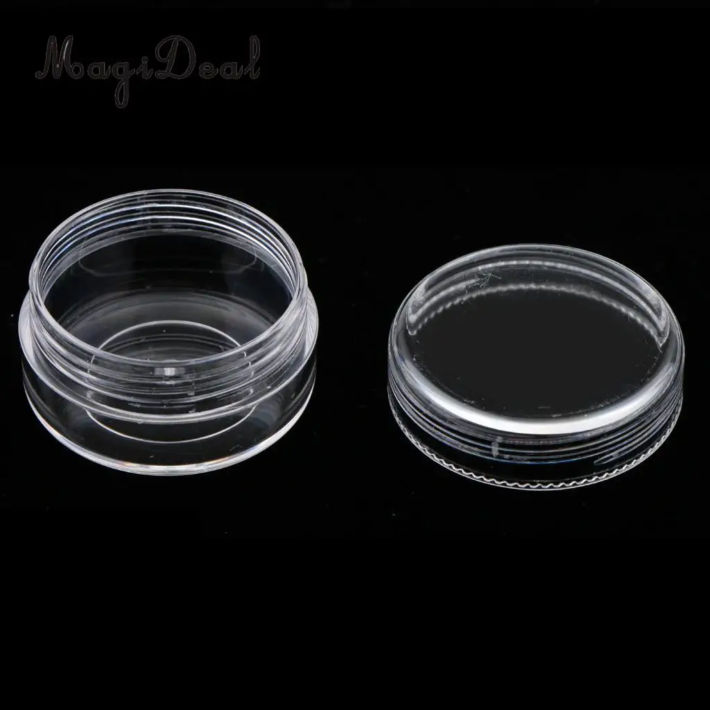 24 Pcs Clear Glass Refillable Cosmetic Jars Empty Face Cream Lip Balm Storage Container Pot Bottle With Screw Lids- 10ML