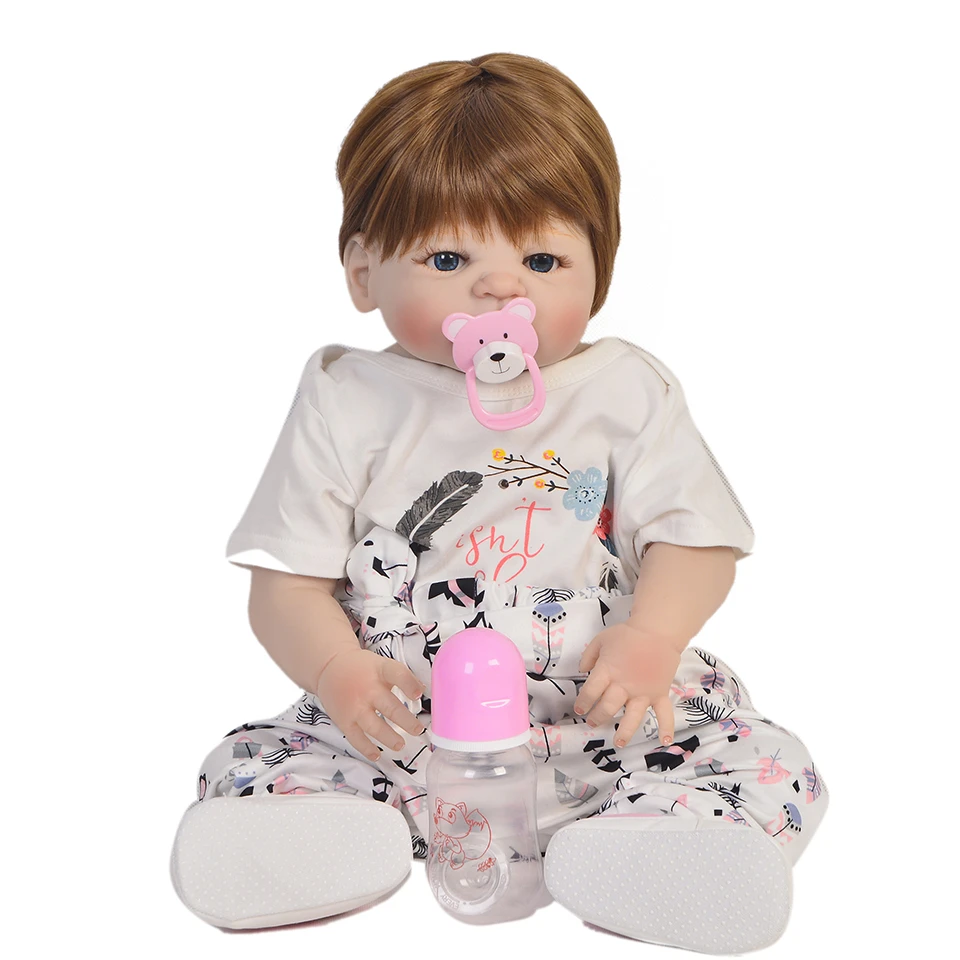 

full body vinyl silicone reborn baby doll toy sweet newborn girl babies princess doll 55cm birthday holiday gift bedtime play ho