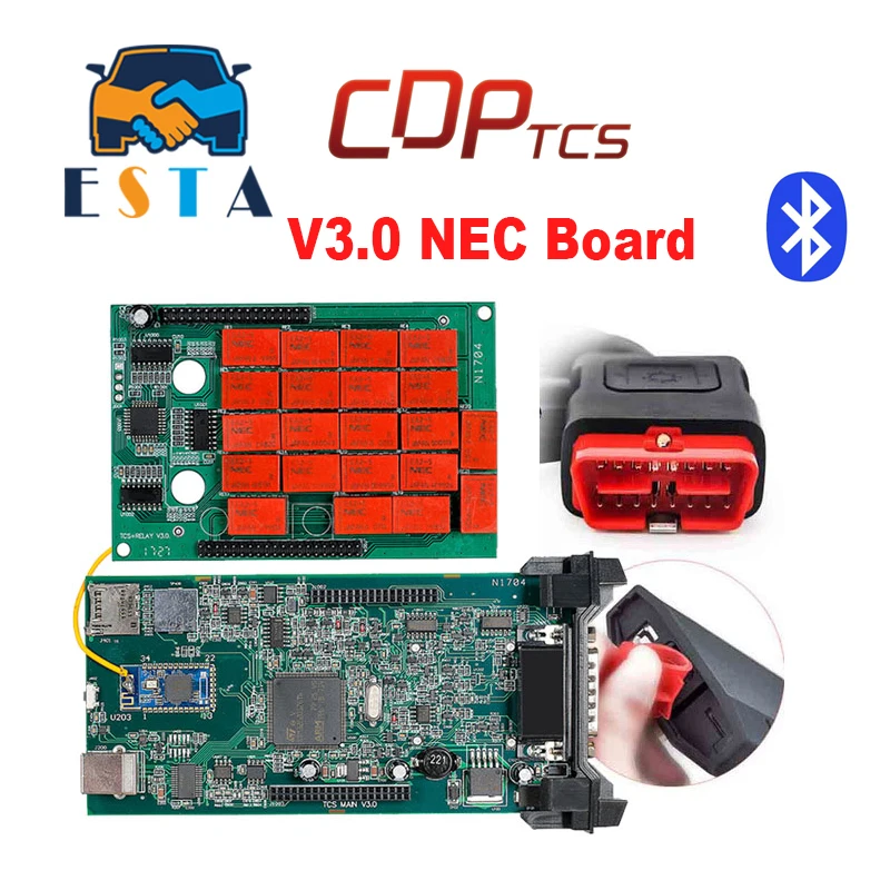 CDP tcs cdp pro V3.0 двойная зеленая плата с Bluetooth 2016 00 программное обеспечение keygen OBD2