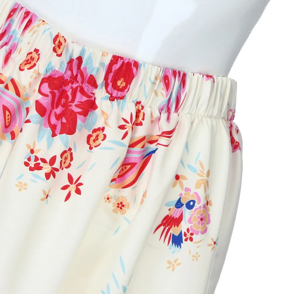 Женская юбка макси в стиле бохо пляжная Цветочная Праздничная летняя длинная мягкая и удобная юбка с высокой талией L50/0110