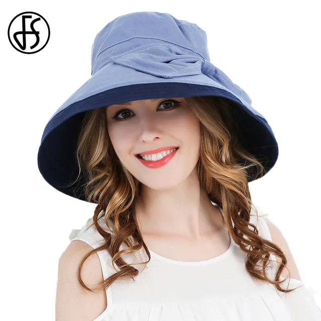 Fs Cotton Linen Foldable Sun Hat For Women Summer Large Beach Hats Fs Cotton Linen Foldable Sun Hat For Women Summer Large Beach Hats Navy Blue Wide Brim