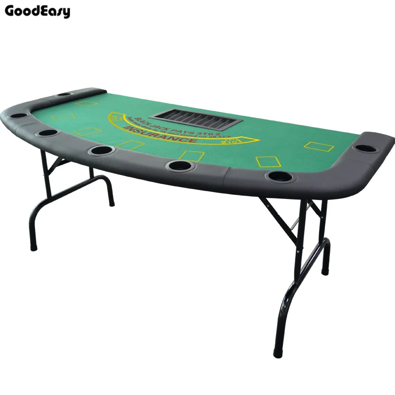 US $370.45 Black Jack Table Casino Foldable Table Texas Holdem Poker Indoor Board Game Chip Accessory Factory Price