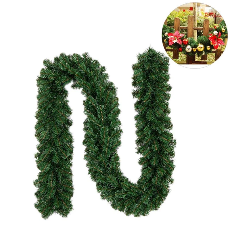 Pvc Christmas Decorations Ornaments Xmas Tree Garland Rattan Home Pvc Christmas Decorations Ornaments Xmas Tree Garland Rattan Home Wall Pine Hanging Green Artificial Wreath Fireplace In Pendant Drop From