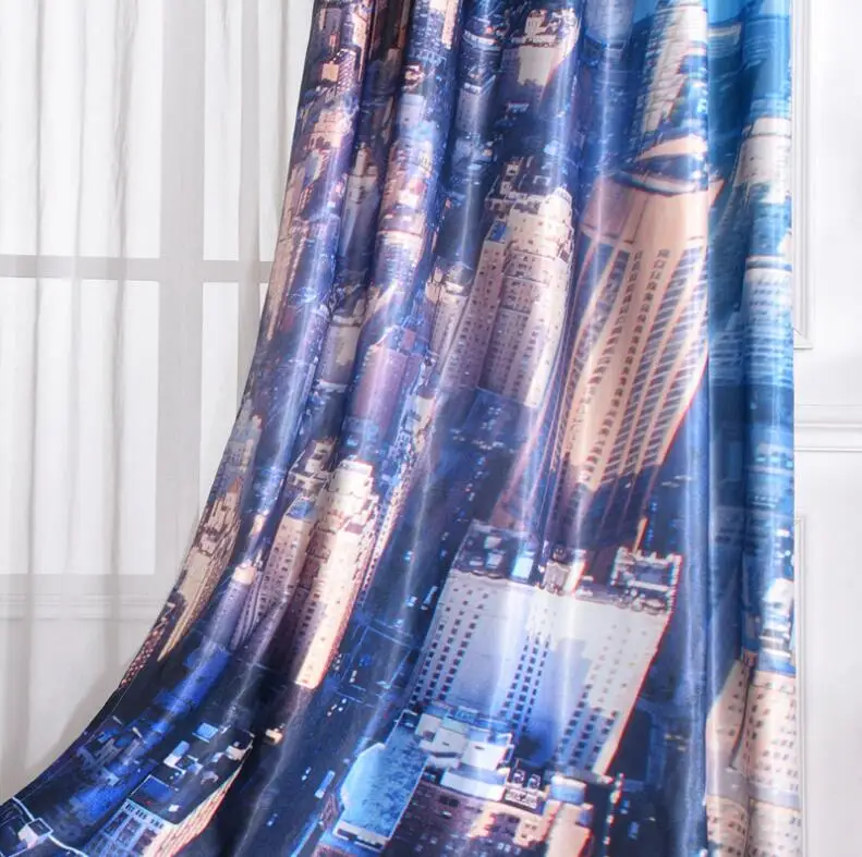 Cortinas opacas de dibujos animados de tela de Spiderman modernas para habitación de niños cortina impresa para niños dormitorio tratamiento de ventana dormitorio