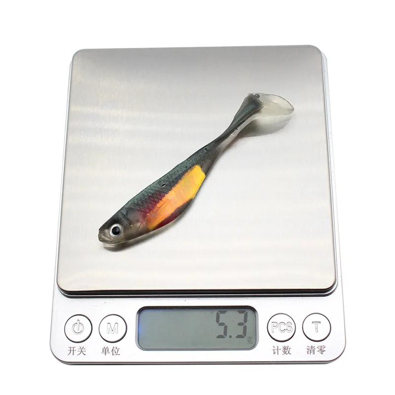 Amlucas 5 unids/lote 90mm 5,3g de cebo de pesca señuelo Minnow de silicona Swimbait bajo Shad Manual pesca Wobblers pesca WE271 Amlucas 5 unids/lote 90mm 5,3g de cebo de pesca señuelo Minnow de silicona Swimbait bajo Shad Manual pesca Wobblers pesca WE271