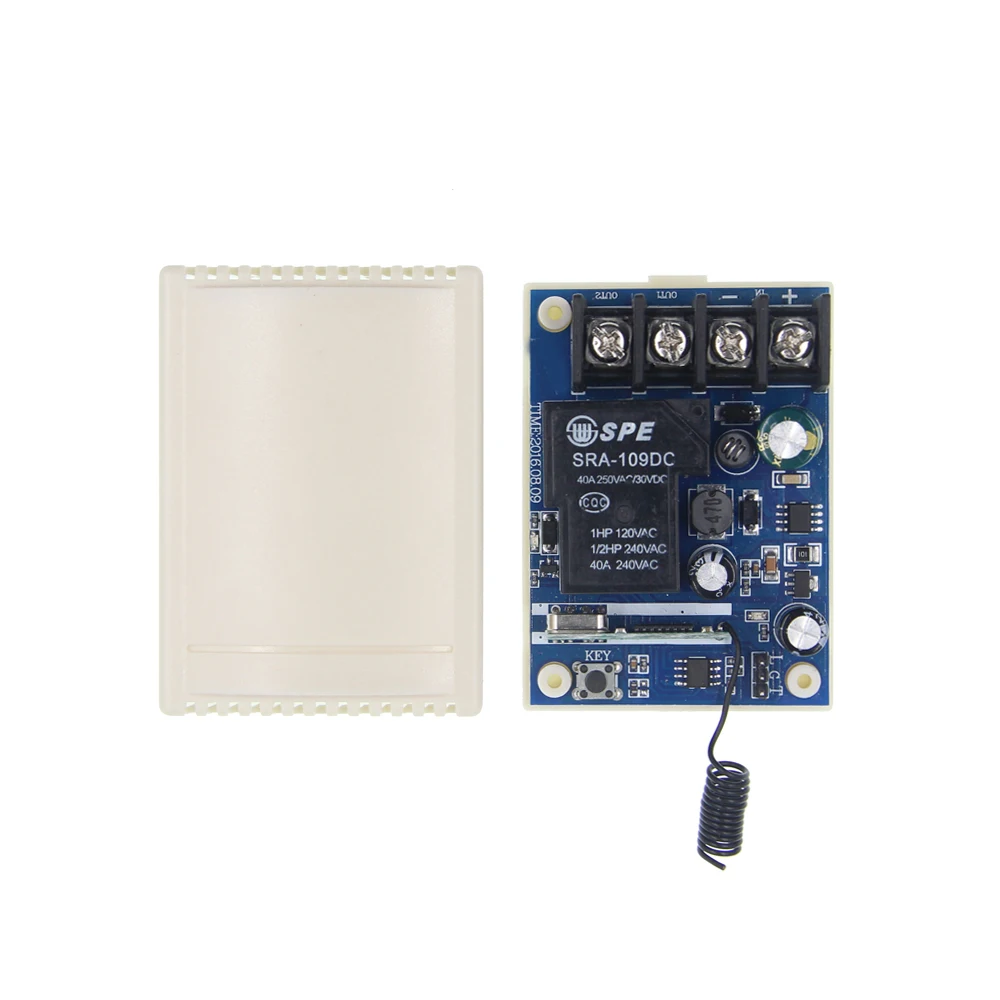 

DC 12V-48V 24V 36V 30A 1 CH Channel 1CH RF Wireless Remote Control Light Motor Switch System Receiver Only, 315 / 433 MHz