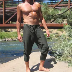 INCERUN удобные S-5XL повседневные штаны мужские укороченные Тонкий Фитнес Jogger шнурок сплошной цвет хаки брюк Лето Плюс Размер