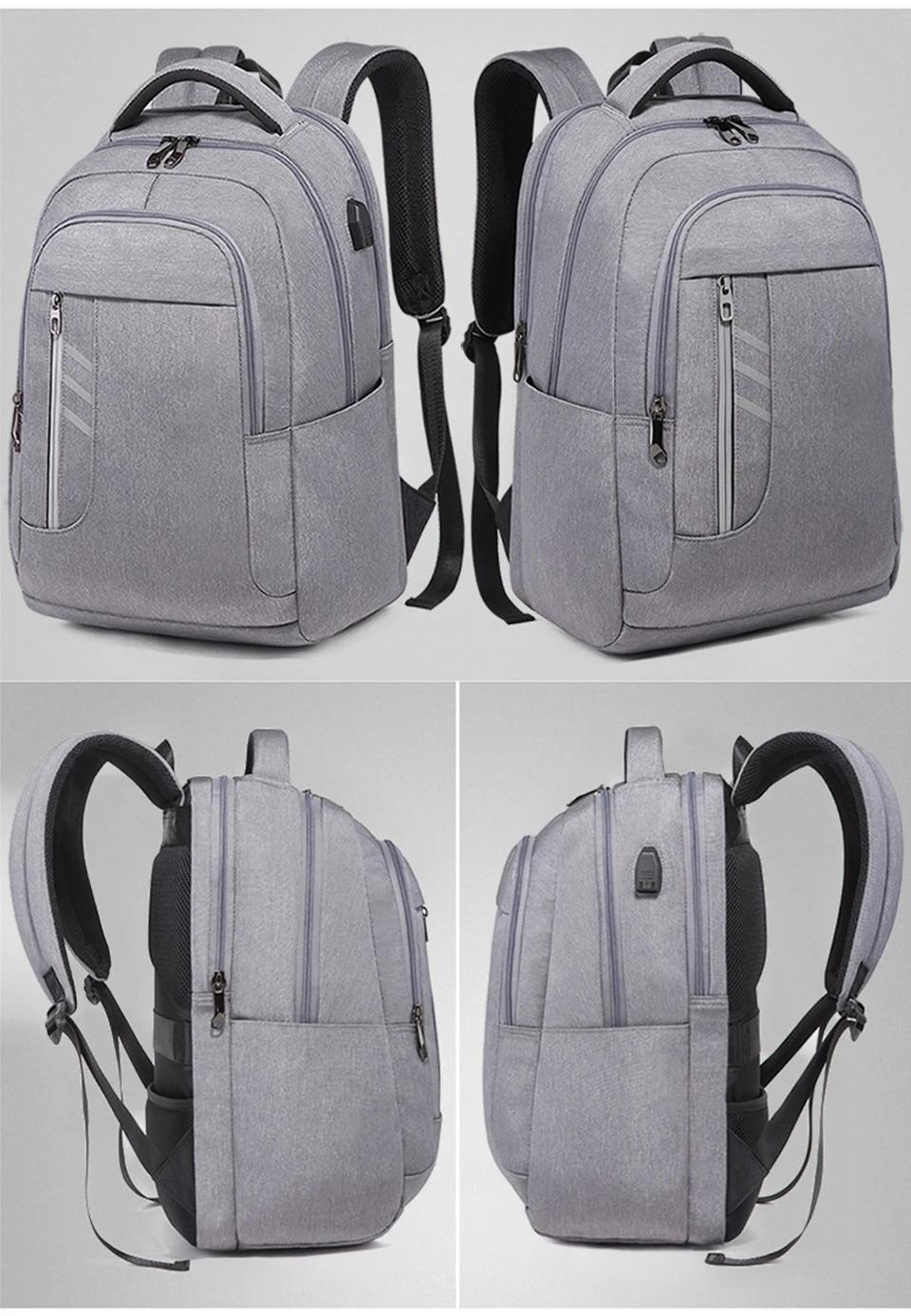 Men Backpack Male Laptop 17'' 15.6 Backpacks Waterproof Women Bag Pack Student Notebook Backpacking USB Charging Female Mochila (20)