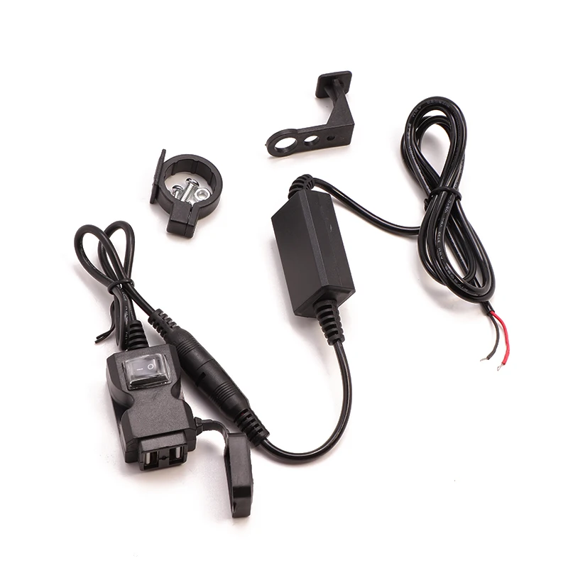 Dual USB Port 12V Waterproof Motorbike Motorcycle Handlebar Charger 5V 1A/2.1A Adapter Power Supply Socket for Phone Mobile