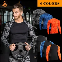 Футболка для фитнеса Быстросохнущий компрессионный спортивный костюм плотный теннис футбольные майки фитнес-бег футболка Бодибилдинг мужские длинные рубашки майка для фитнеса