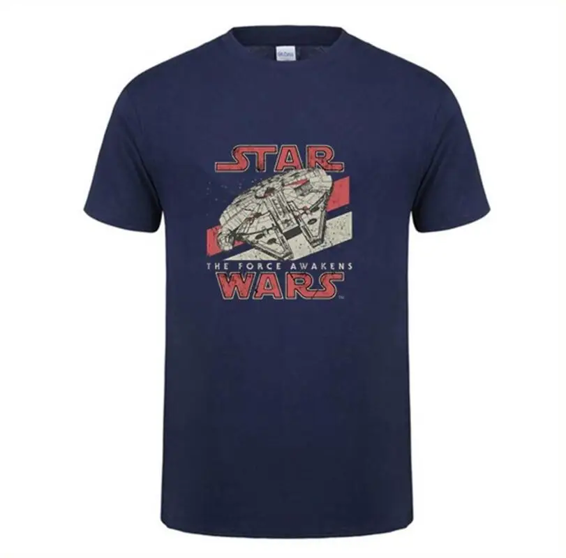 

Funny 2019 Darth Vader Men's Tshirt Star Wars The Force Awakens VII Starwars Tees Fashion Design Male Top Tee Men Custom T-shirt