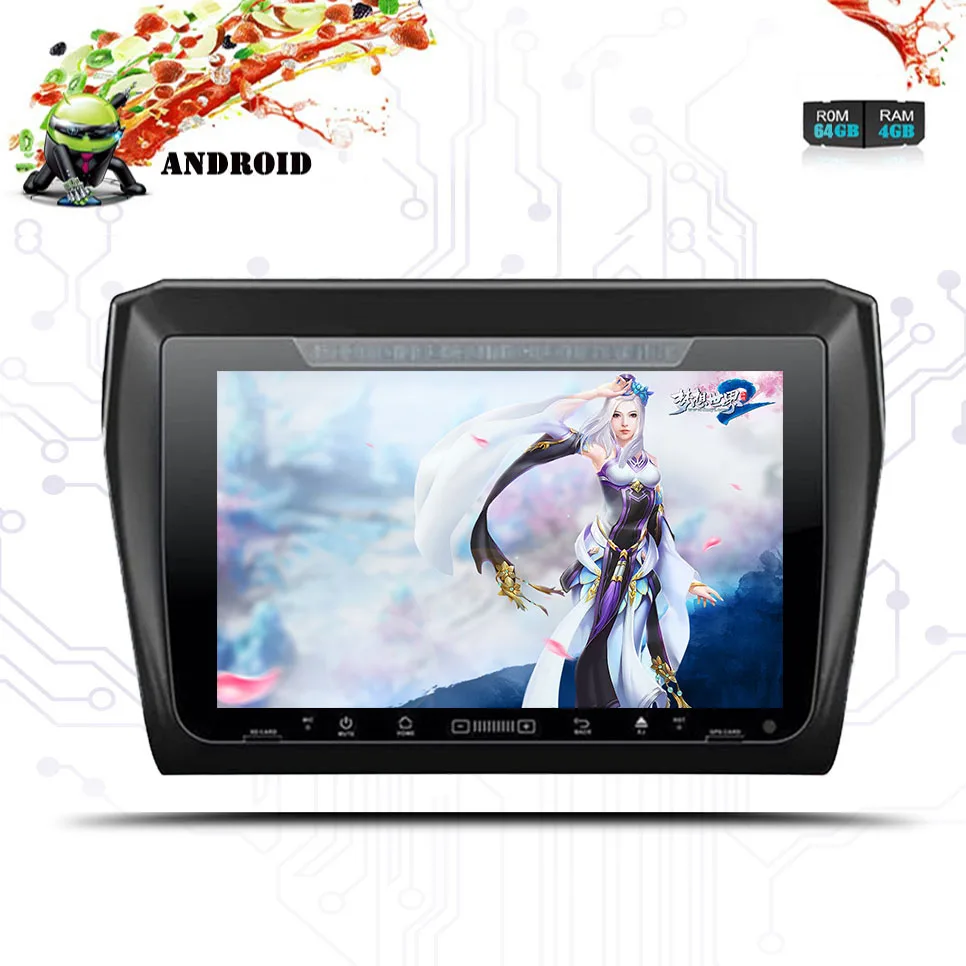 Perfect 9" Android 9.0 Head Unit 4+64Gb GPS Car Radio For Suzuki Swift 2016 2017 2018 Support TPMS TV Tuner Backup camera DVR SWC 4