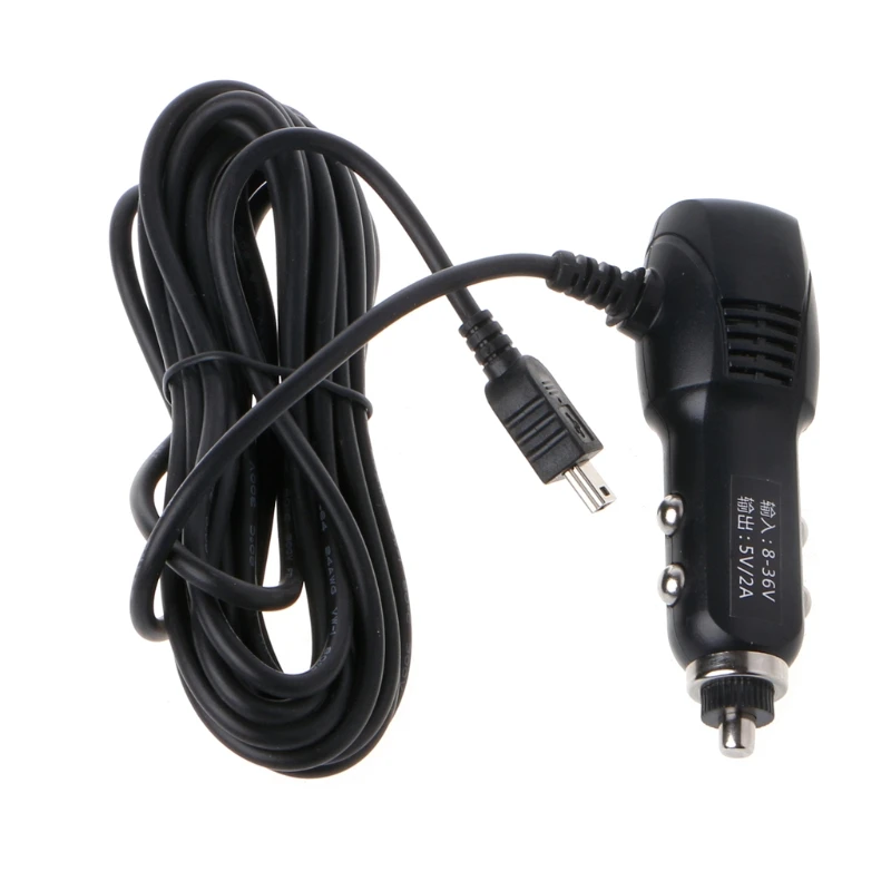 

New Mini/Micro USB Port 5V 2A Car Charger Adapter For Car DVR Vehicle Charging w/3.5m Cable