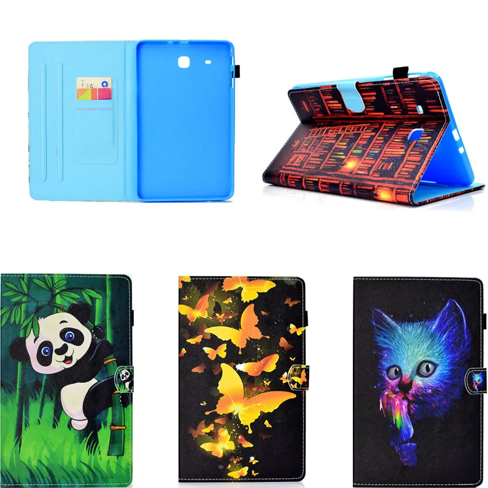 Модный чехол для Samsung Galaxy Tab E 9 6 дюймов T560nu T560 T561 SM из искусственной кожи с