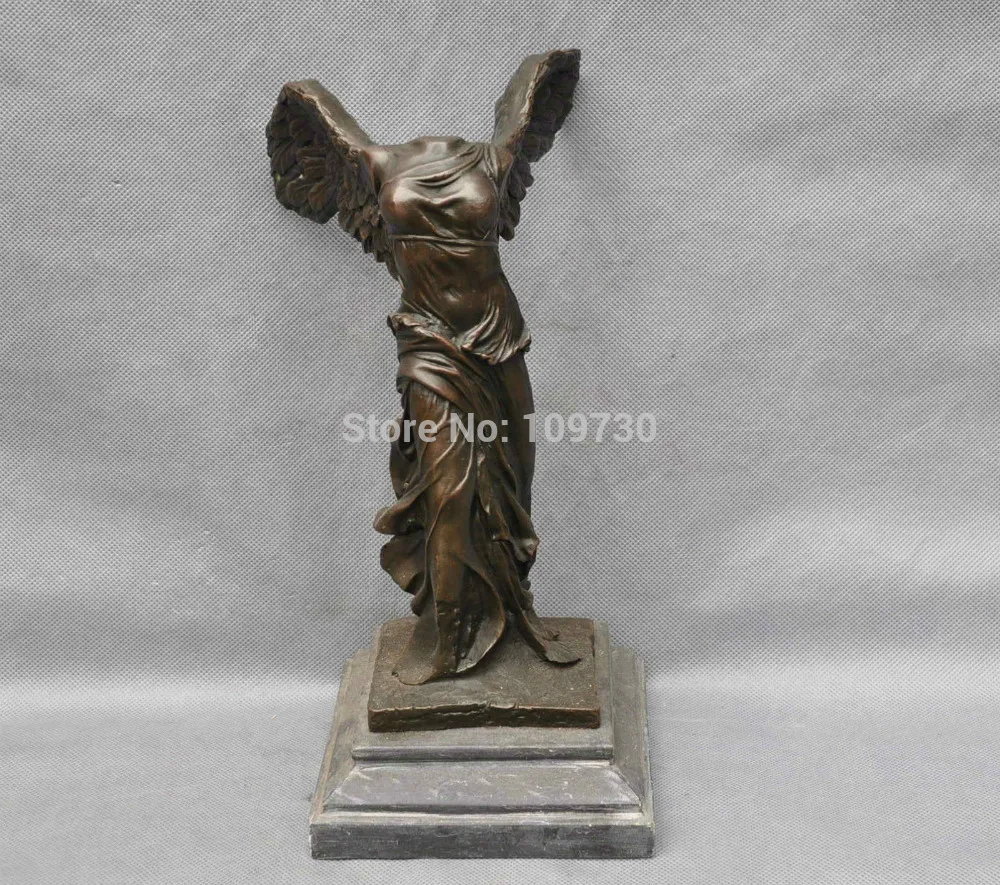 

003225 11 Bronze Women Winged Victory Angel Art Sculpture Statue