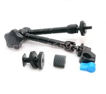 

5set 5pcs1 11" Inch Articulating Magic Arm + 5pcs 1/4" Thread 15mm Rod Clamp Holder for camera LCD Monitor LED light Free ship