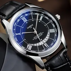 Кварцевые модные наручные часы Спорт Дата кожа ремни Relogio Masculino роскошные уникальный стиль повседневное мужской часы наручные