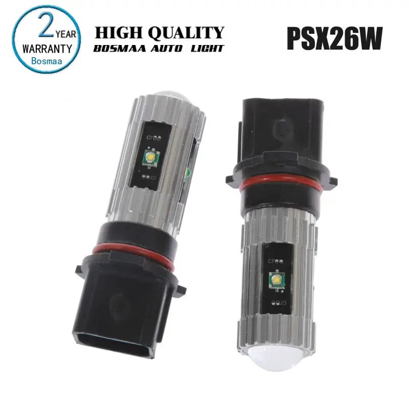 PSX26W 고출력 25W 칩 LED 자동차 전면 DRL 전구, 자동 운전 안개등 주간 주행등, 2 개|power led|car ...