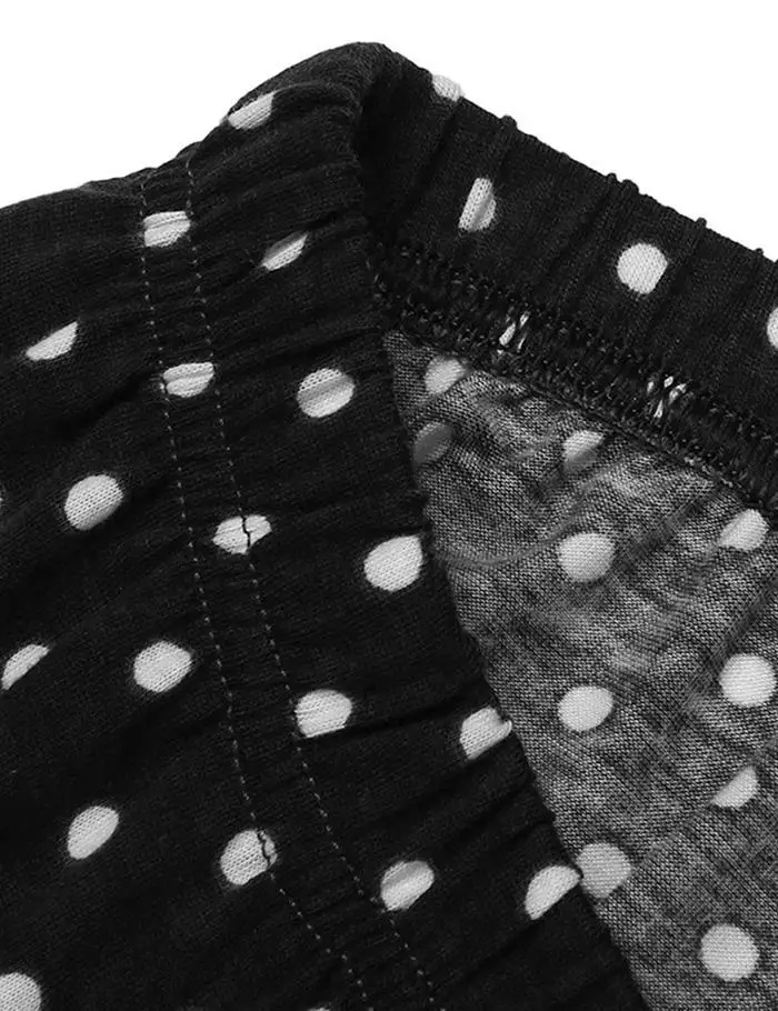 Ekouaer женские пижамы наборы с круглым вырезом с коротким рукавом топы в горошек карманные шорты пижамный комплект Женская повседневная