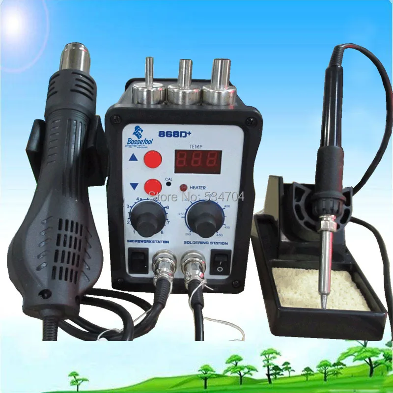 

Bossetool Weller Soldering Station 868D Soldering+Heat Gun Rework Station