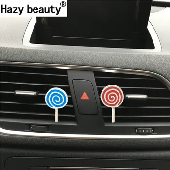 

Hazy beauty Lollipop car perfume car air conditioner outlet lovely decorations Car-styling Perfumes 100 Originais