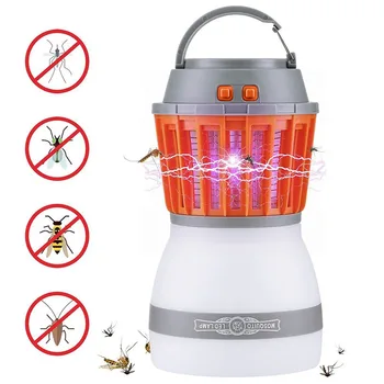 

IP67 Waterproof Outdoor LED Mosquito Killer Camping Lamps USB 2 In 1 Electronic Insect Killer Light Fly Bug Trap Repeller Light