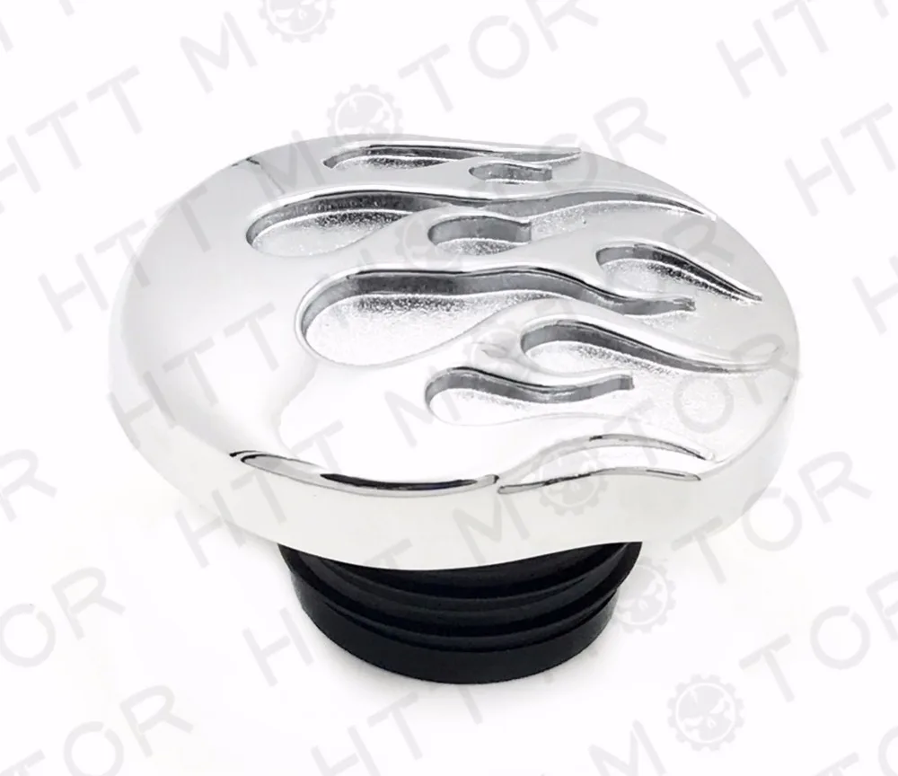 Aftermarket free shipping motorcycle parts GAS CAP CHROME FLAME CUSTOM