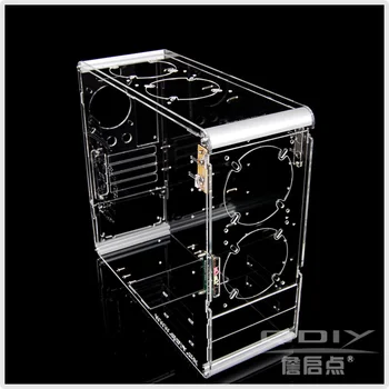 

QDIY PC-A006 Vertical Transparent Chassis Acrylic Personalized Computer Case